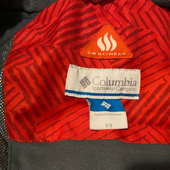COLUMBIA Omni-Tech Omni-Heat Waterproof Ski Winter Jacket Unisex Kids XS-Red - Picture 4 of 5